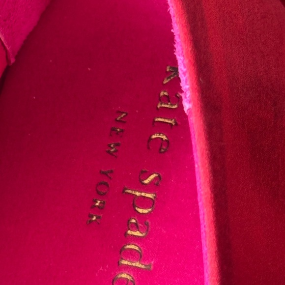 kate spade red and pink satin bow flats - Picture 4 of 7